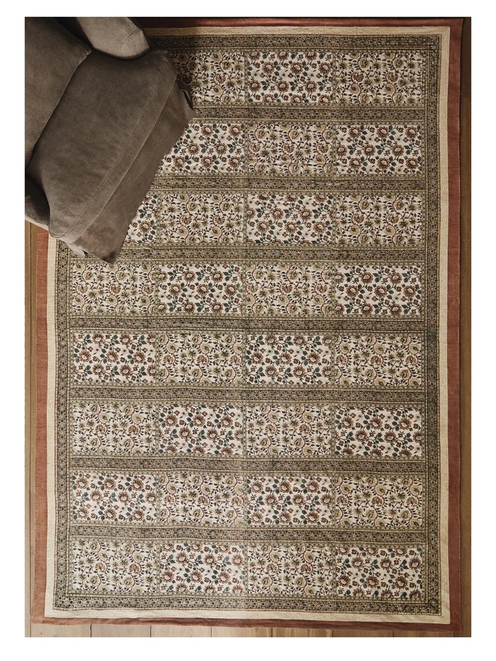 Zara Home Block Print Cotton Rug
